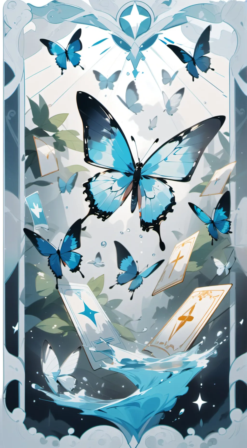 ai character: butterfly  background