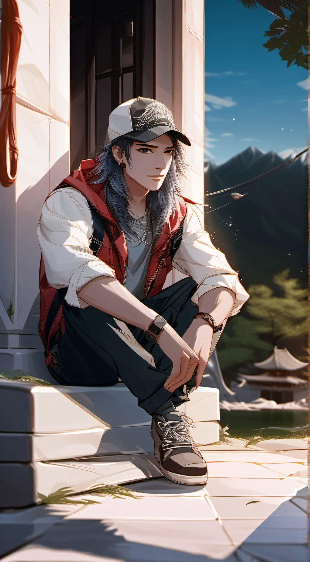 ai character: boy sus background