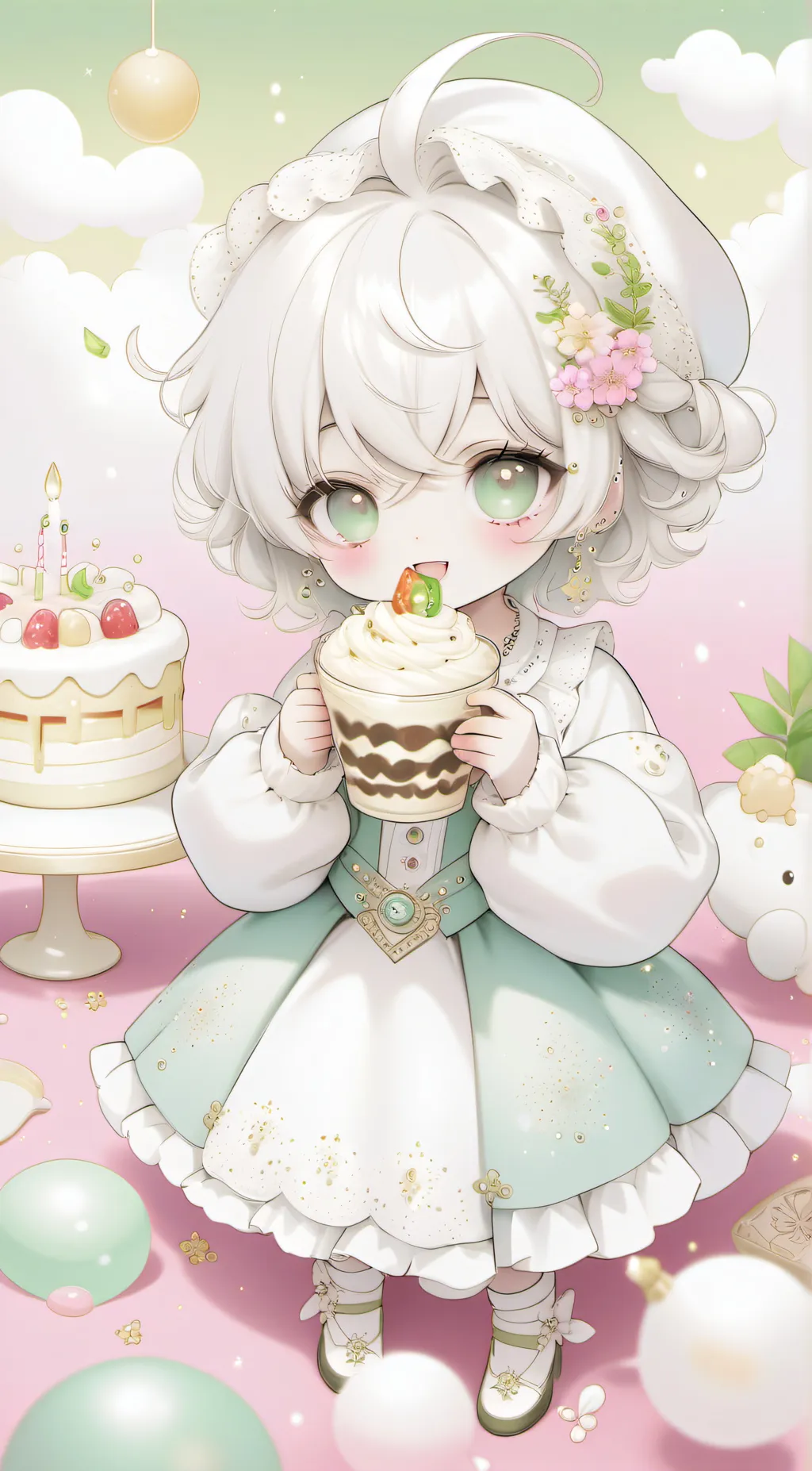 ai character: velvet background