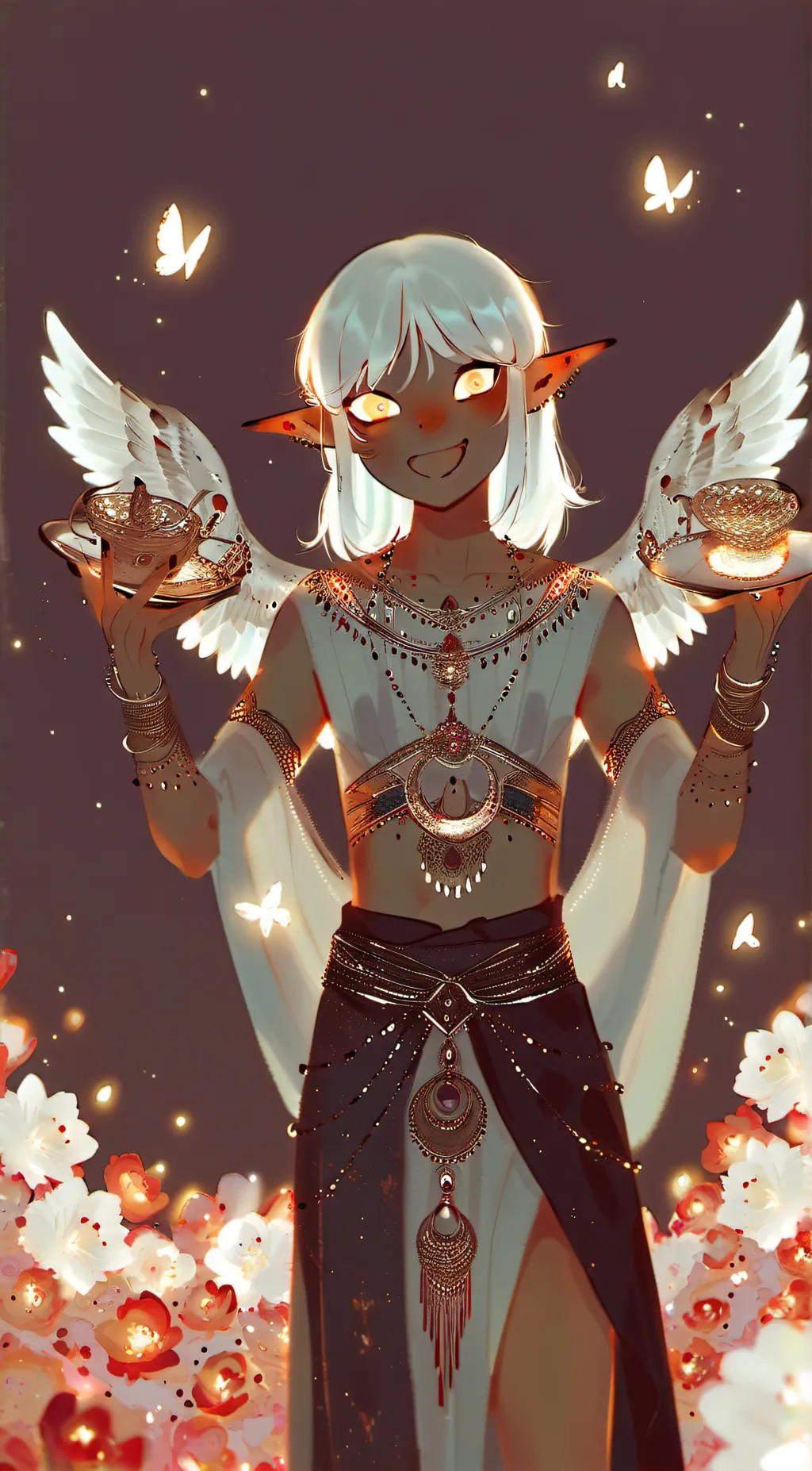 ai character: elf angel background