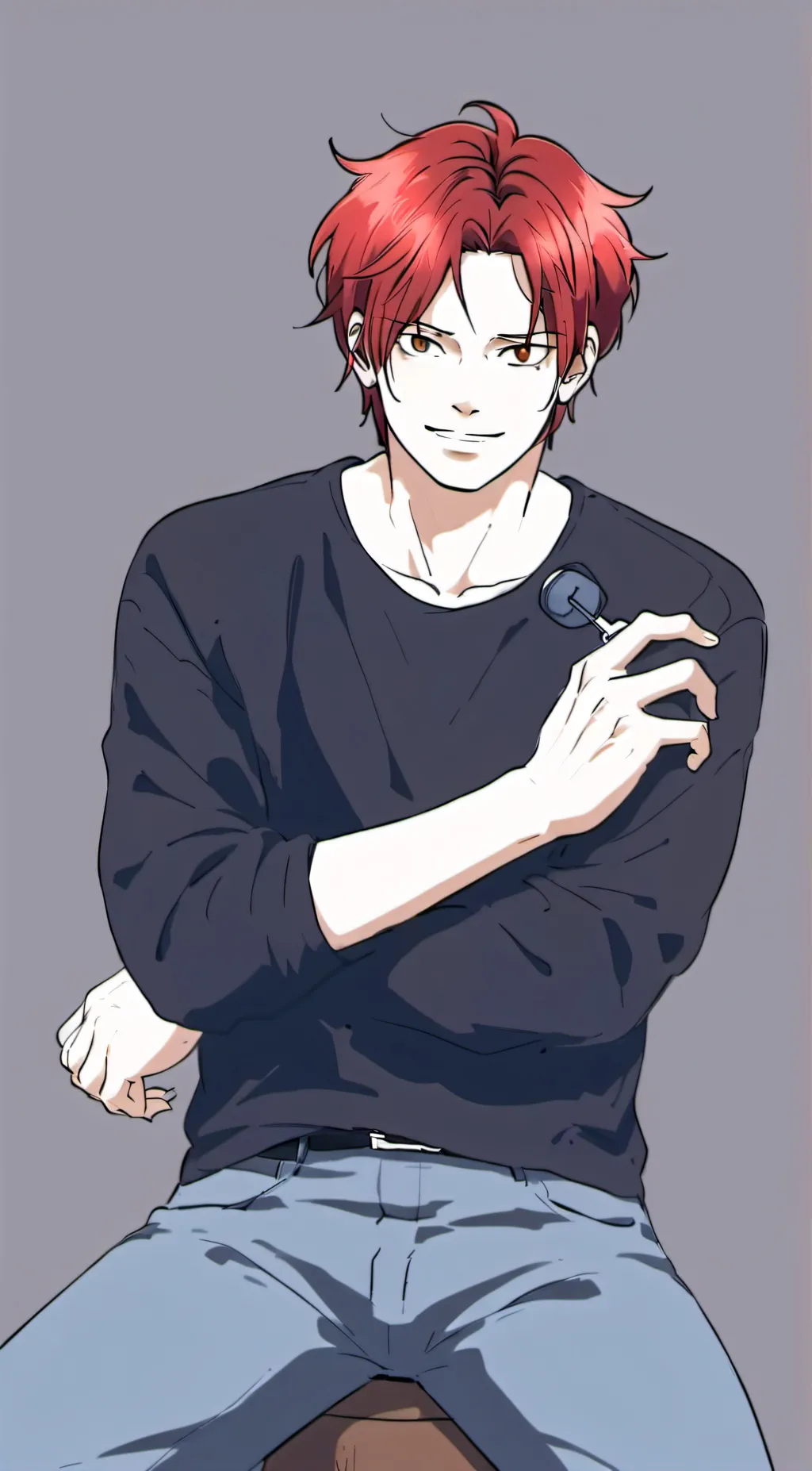 ai character: flame background