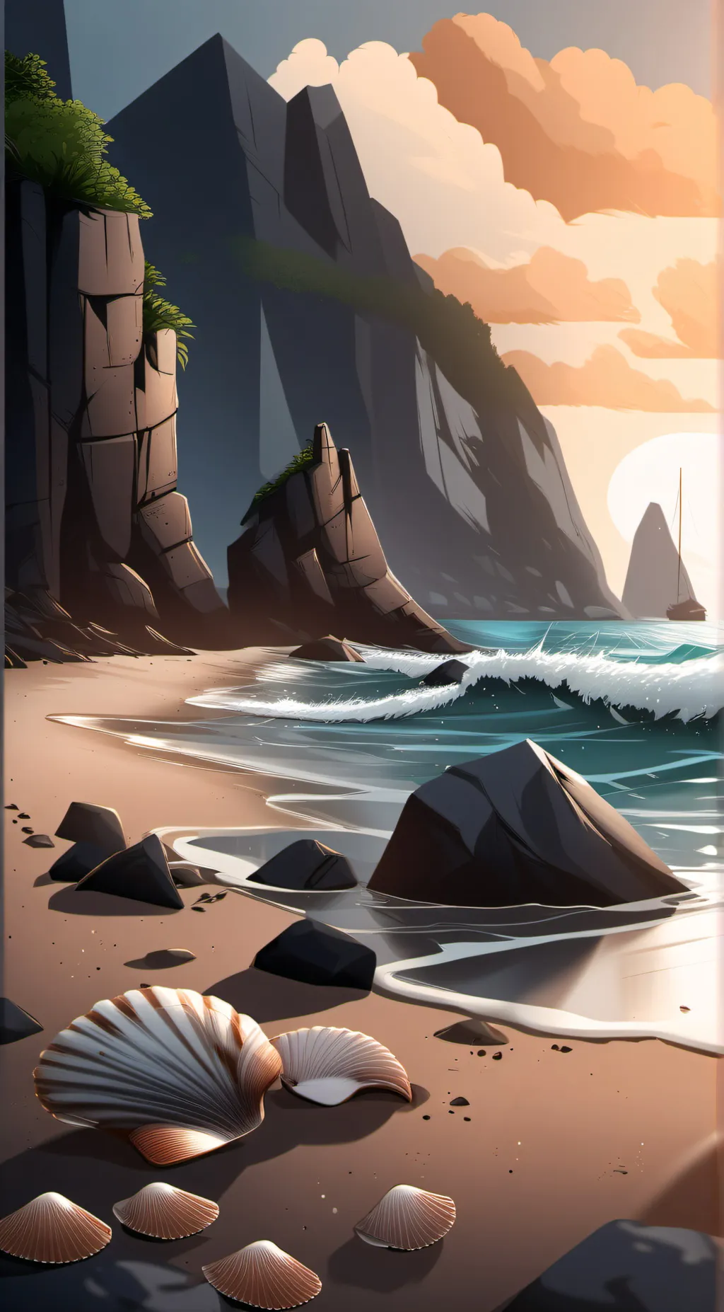 ai character: Beach Day (HH) background