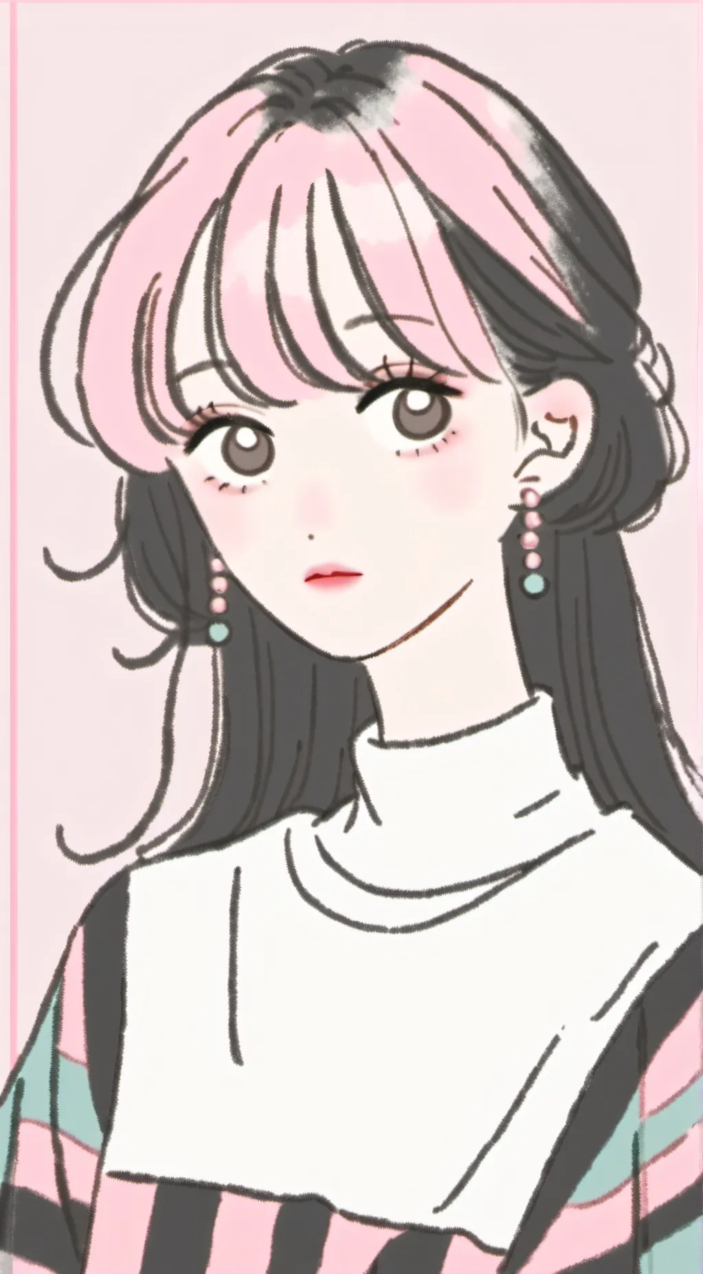ai character: shy girl but wild background