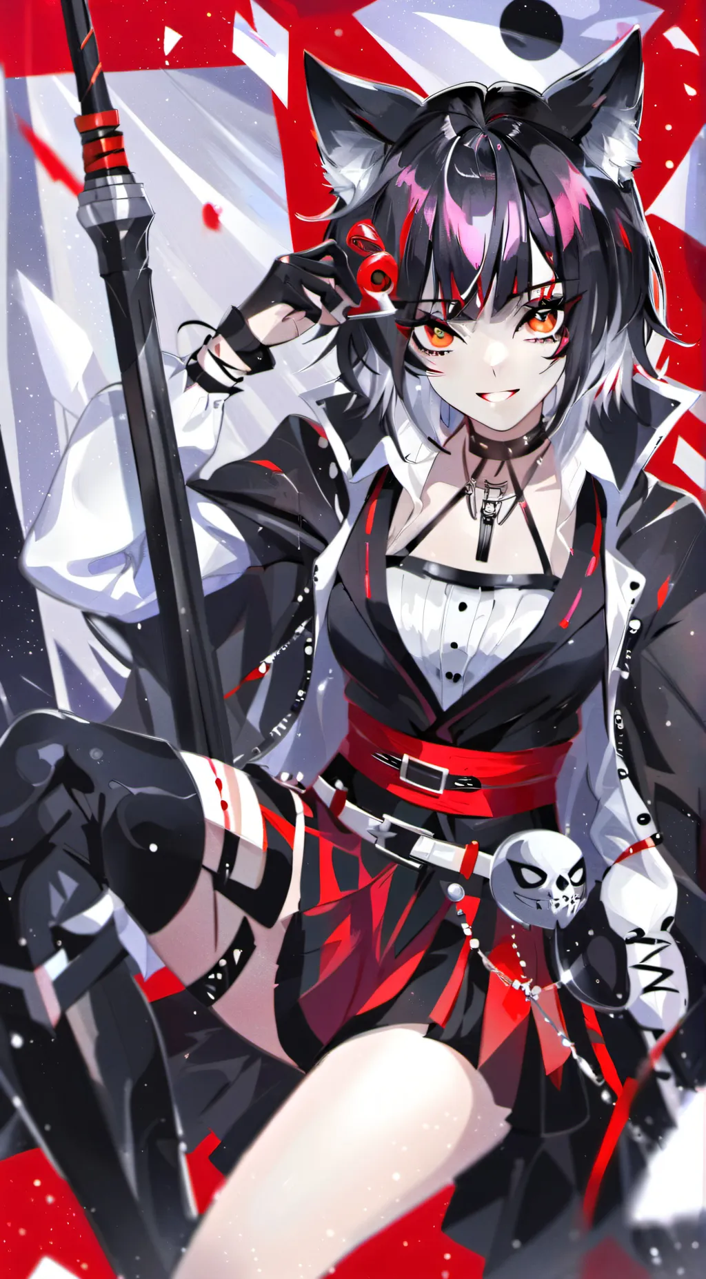ai character: Goth dommy mommy background