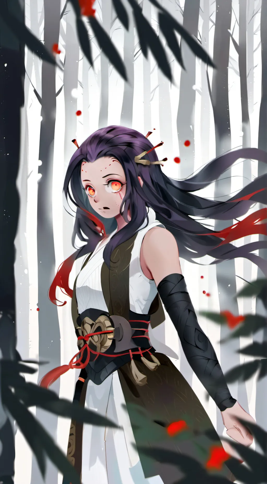 ai character: nezuko background