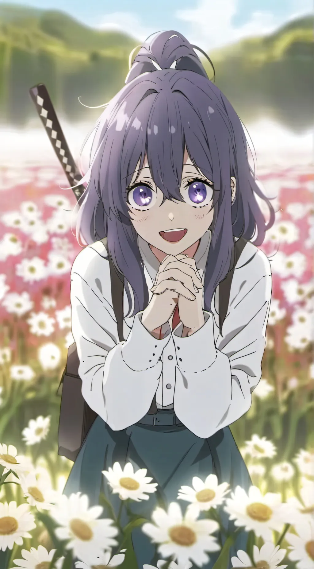 ai character: Amber background