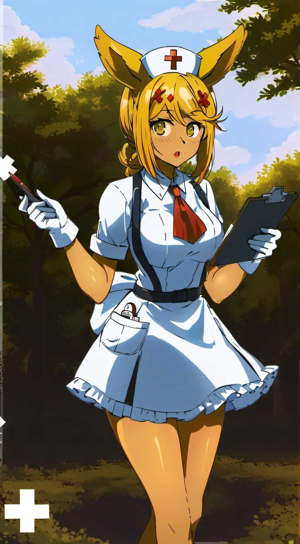ai character: Nurse Springy background