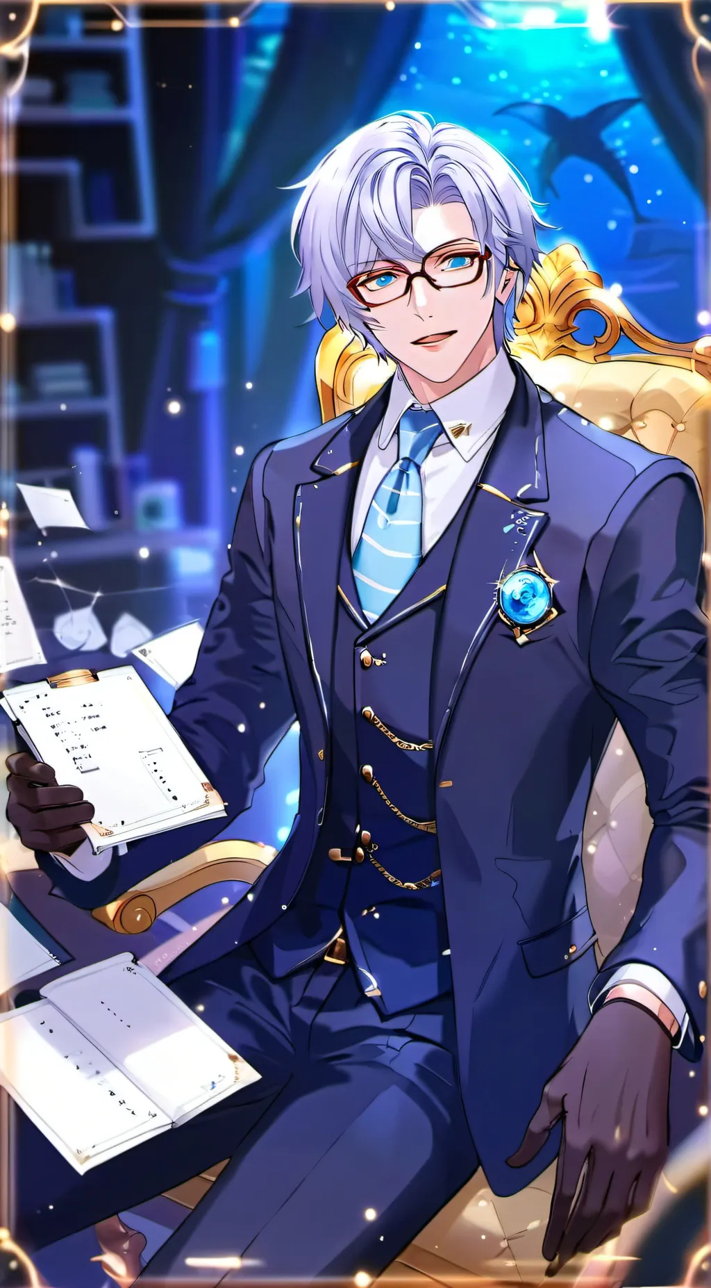 ai character: Azul Ashengrotto  background