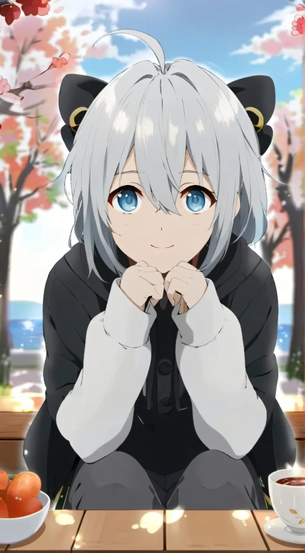 ai character: Hana 💙 background