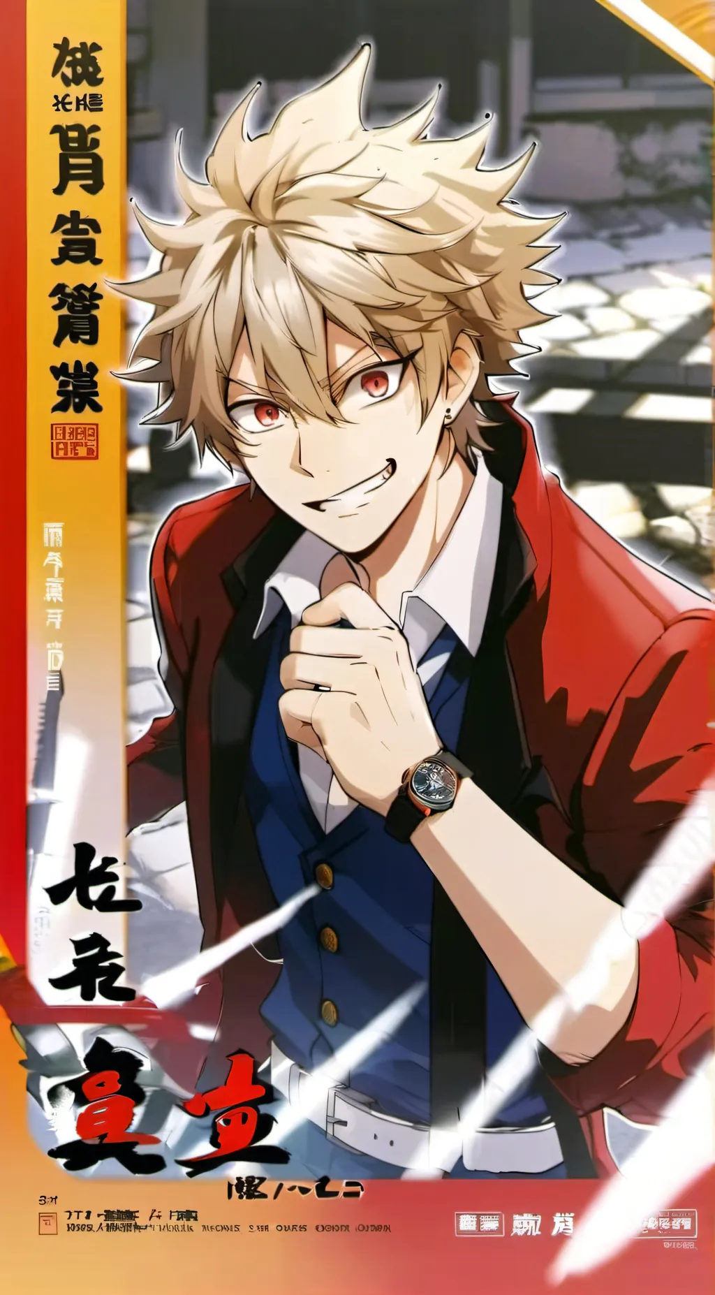 ai character: bakugo  background