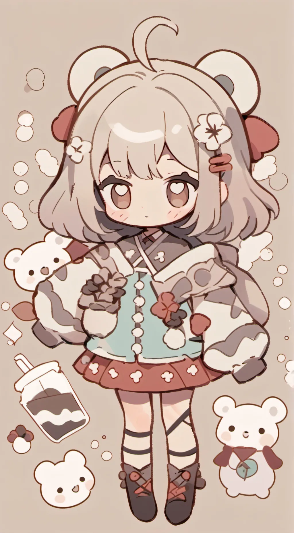 ai character: Concert 🖤🩷 background