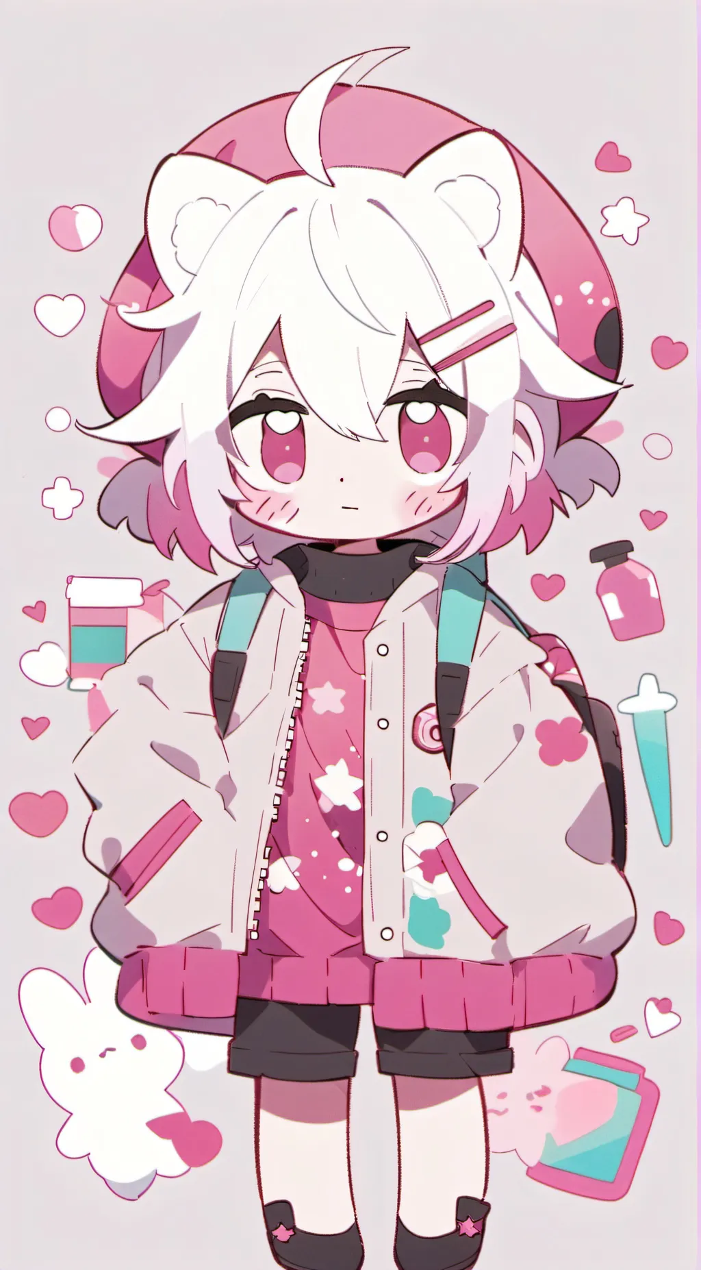 ai character: Pinky kit uwu background