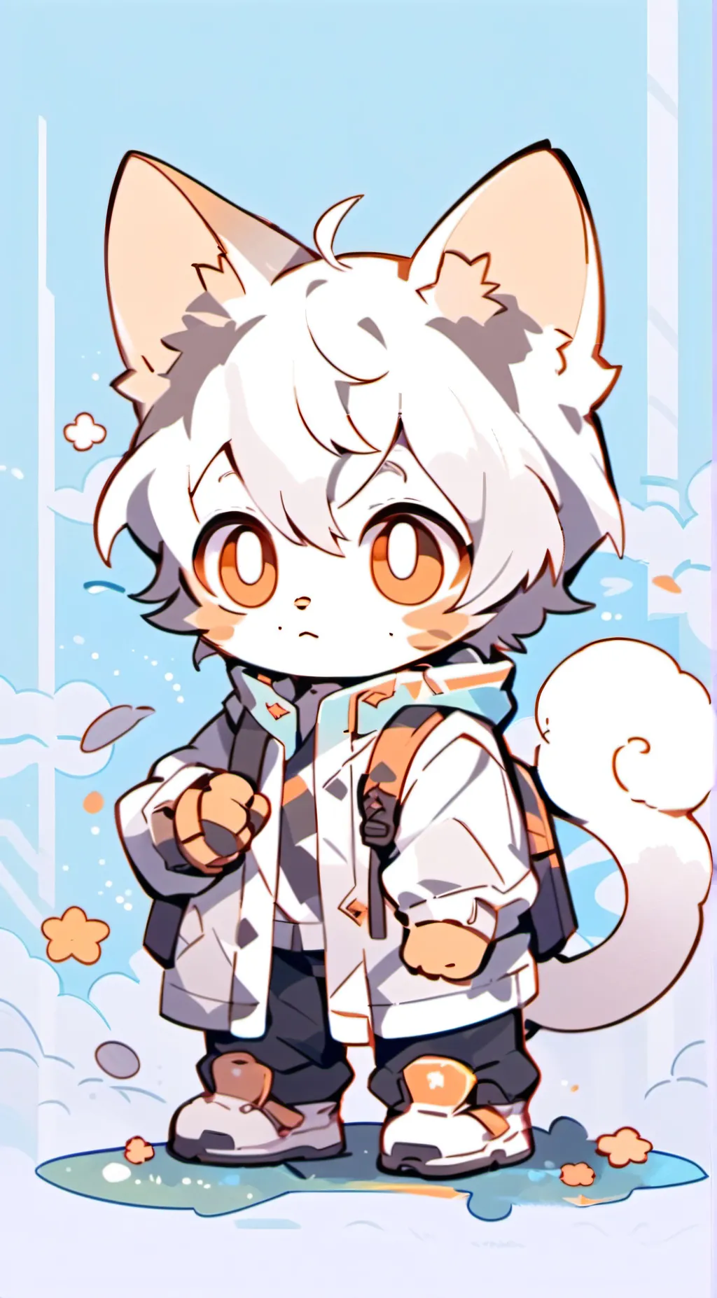 ai character: George(My cat) background