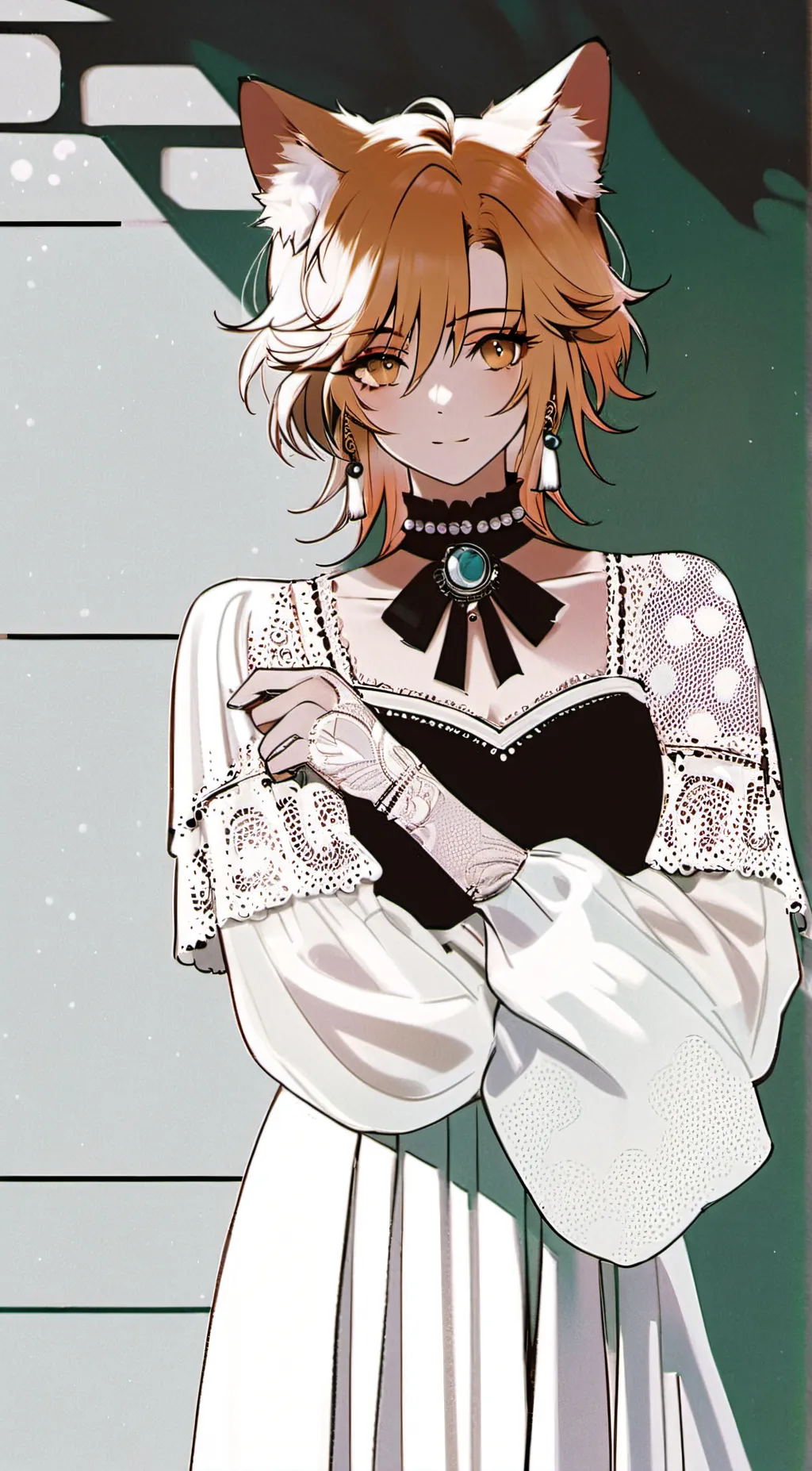 ai character: Orange Calico background