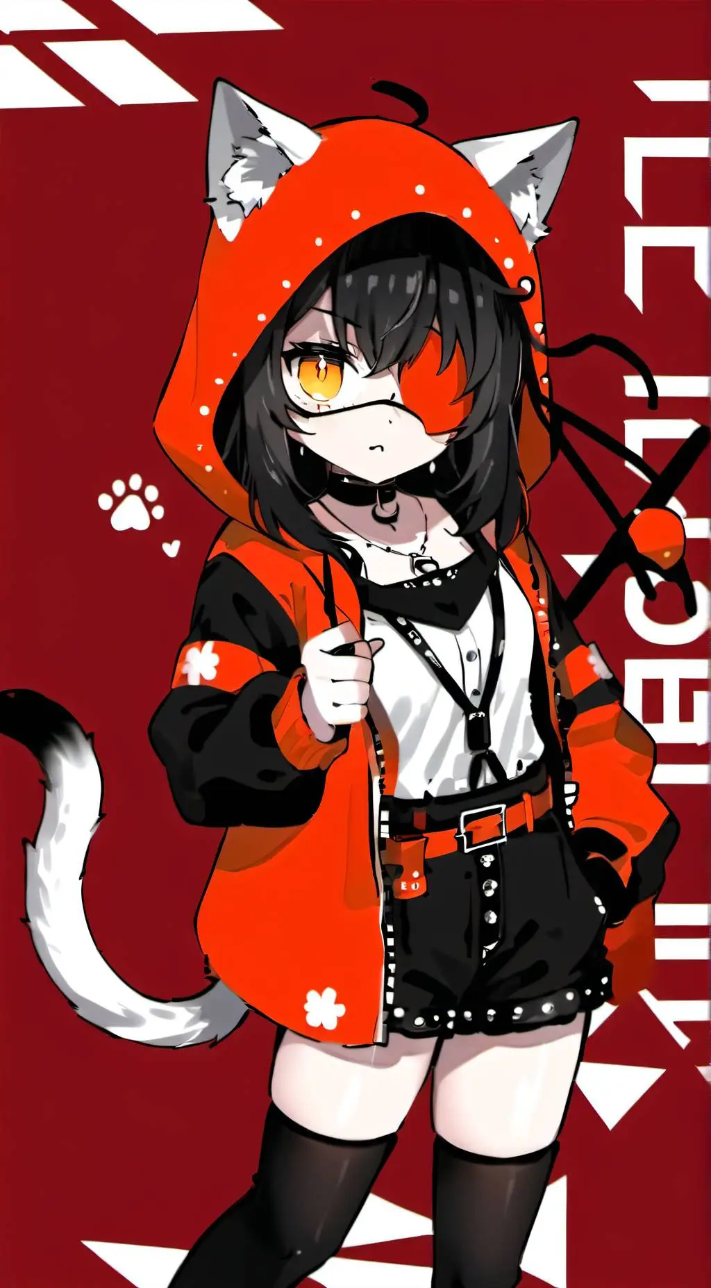 ai character: Cat girl background