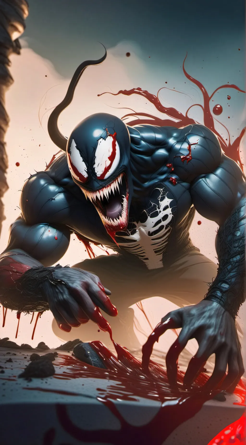 ai character: Venom Sonic  background