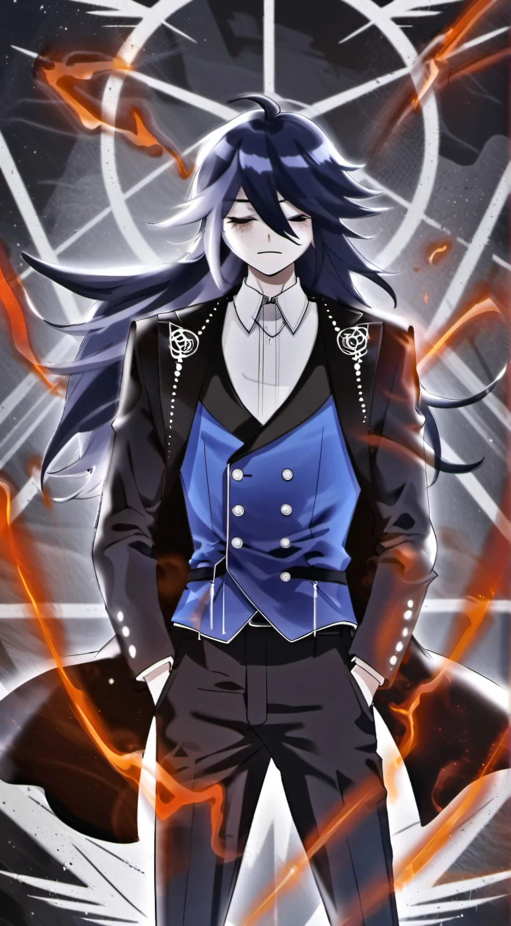 ai character: Miss circle background