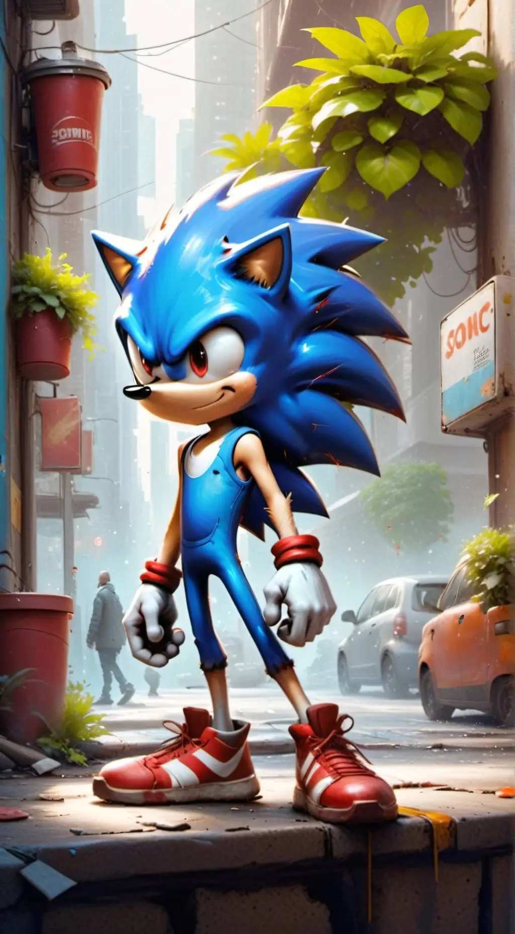 ai character: Sonic.EXE background