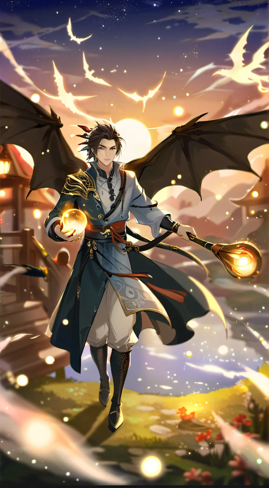 ai character: Fantasy world background
