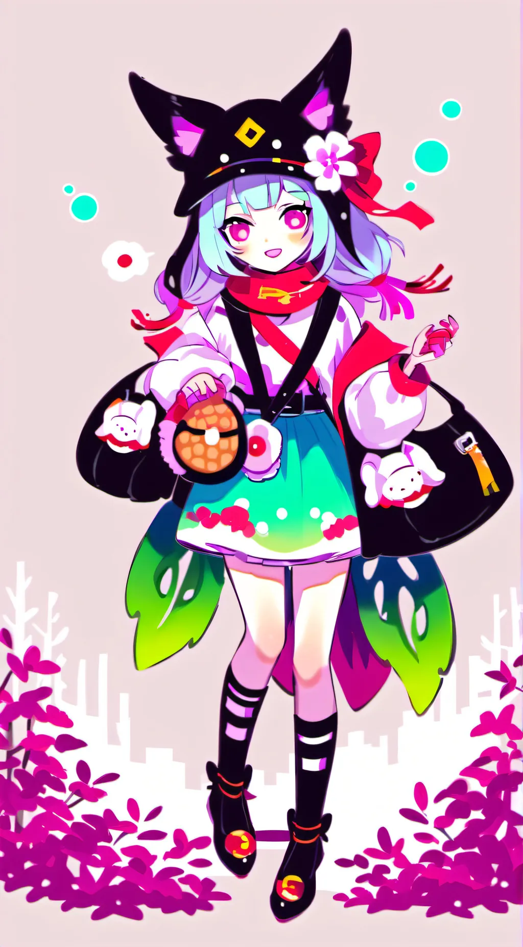 ai character: Shining glitter  background