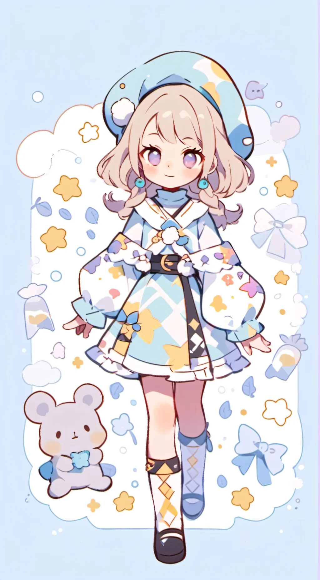 ai character: girl power 💓 background