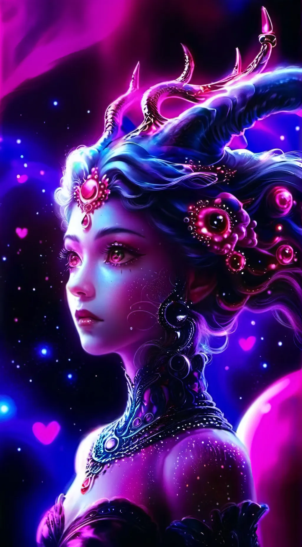 ai character: Galaxy background