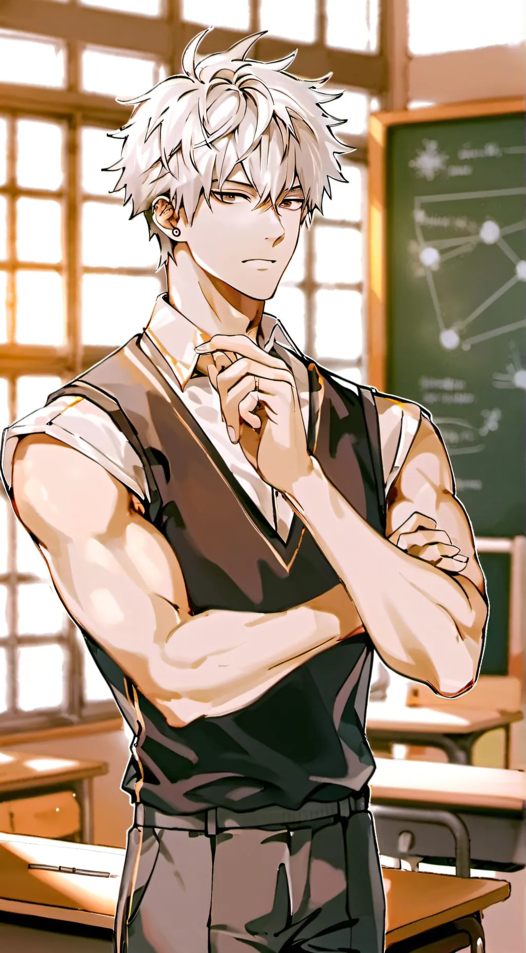 ai character: Bakugo and mha background