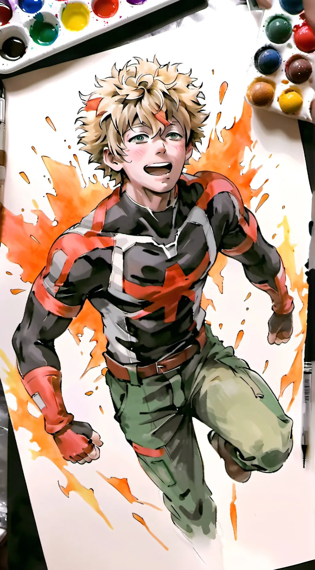 ai character: Katsuki Bakugo  background