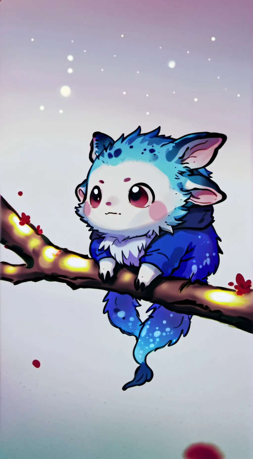 ai character: axolotl  background
