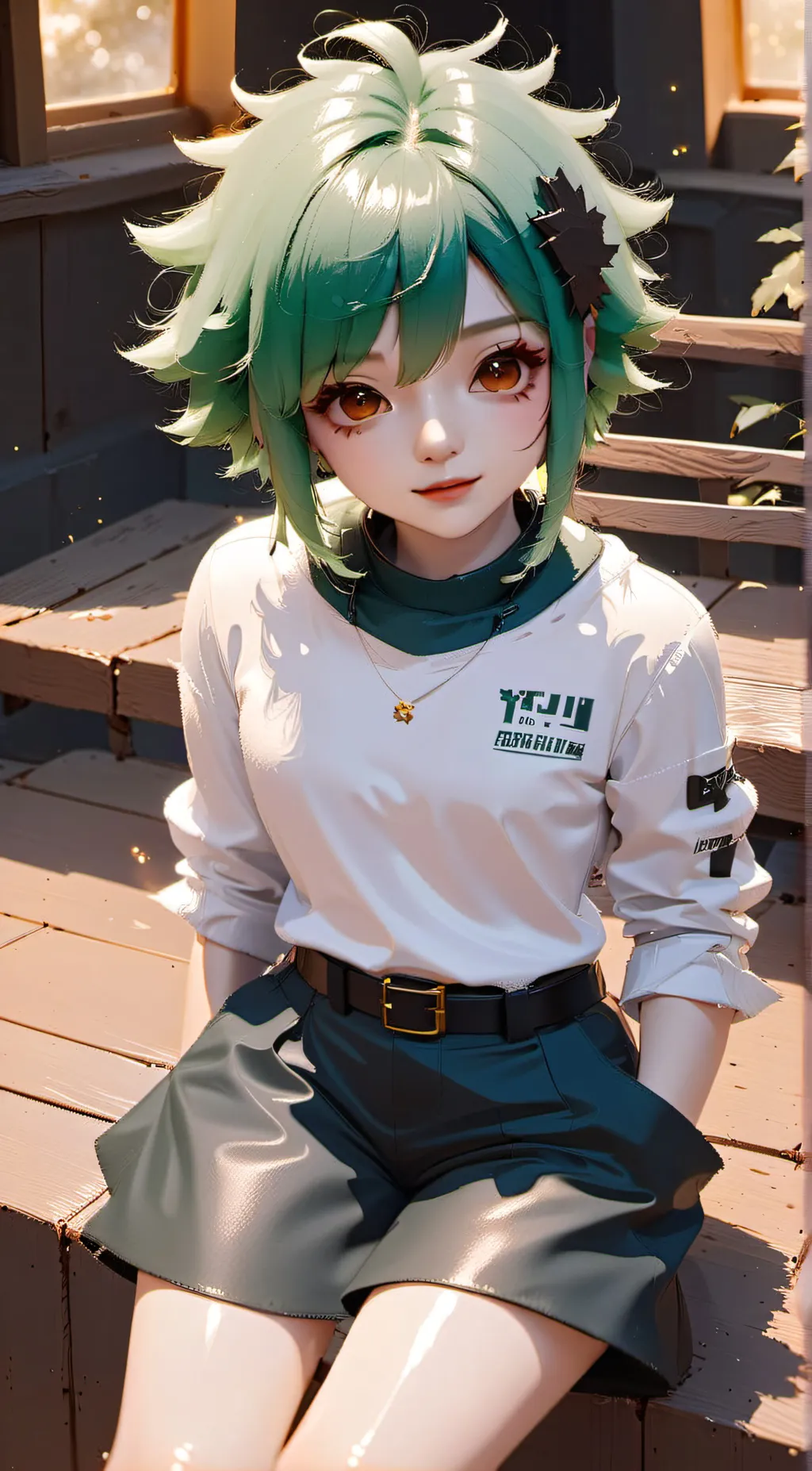 ai character: female Deku background