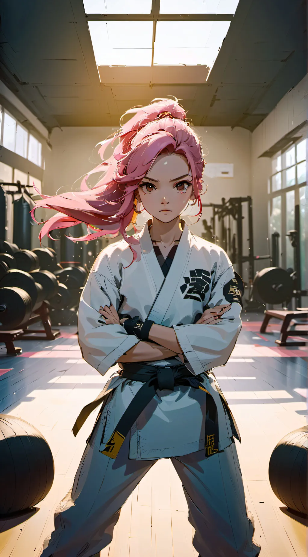 ai character: Sun background