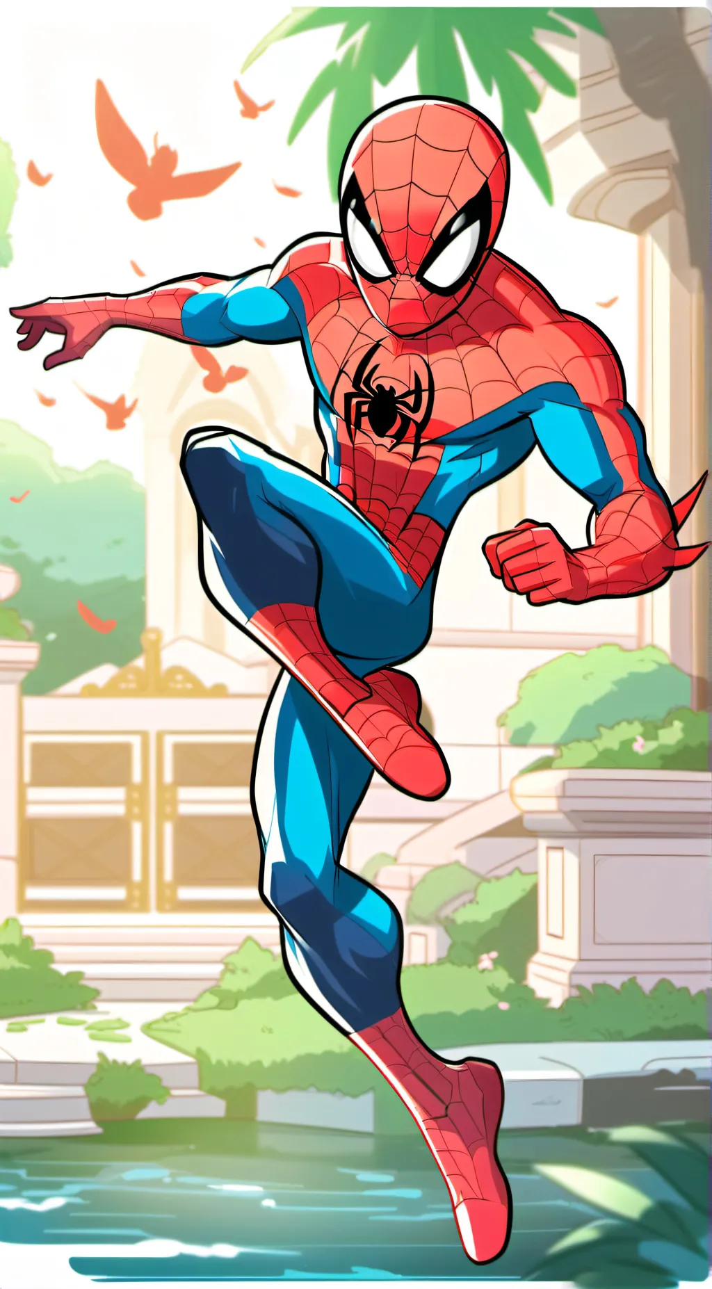 ai character: Sooper man  background