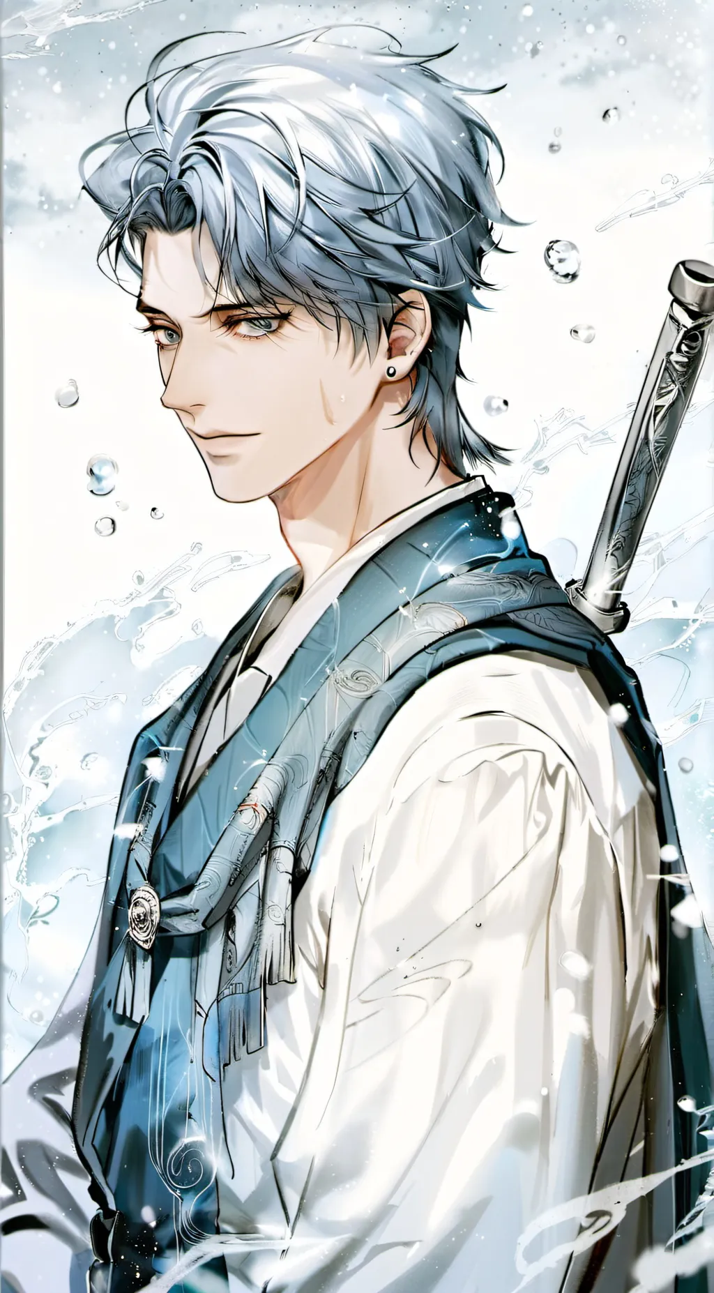 ai character: Glacier background