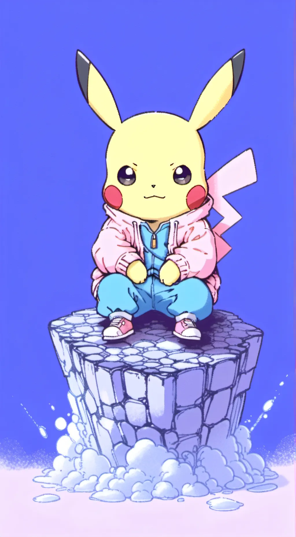 ai character: Pikachu  background