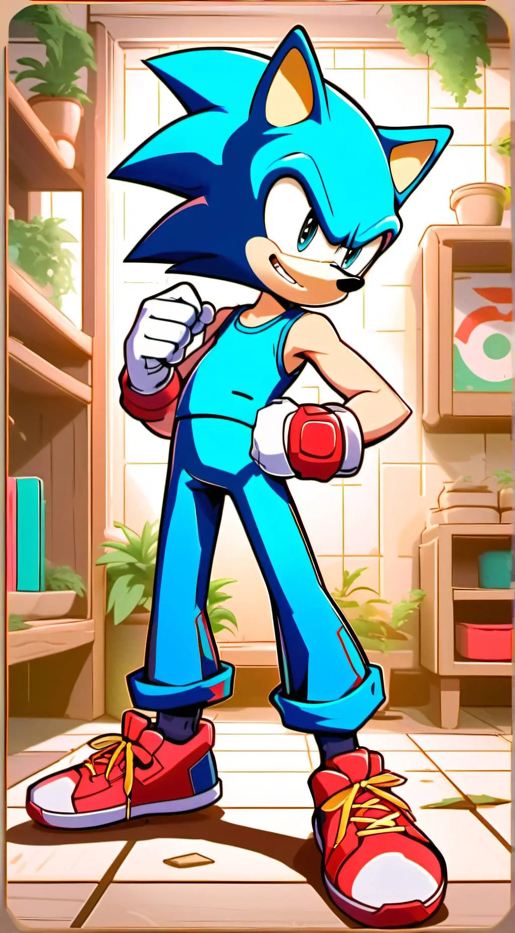 ai character: Sonic  background