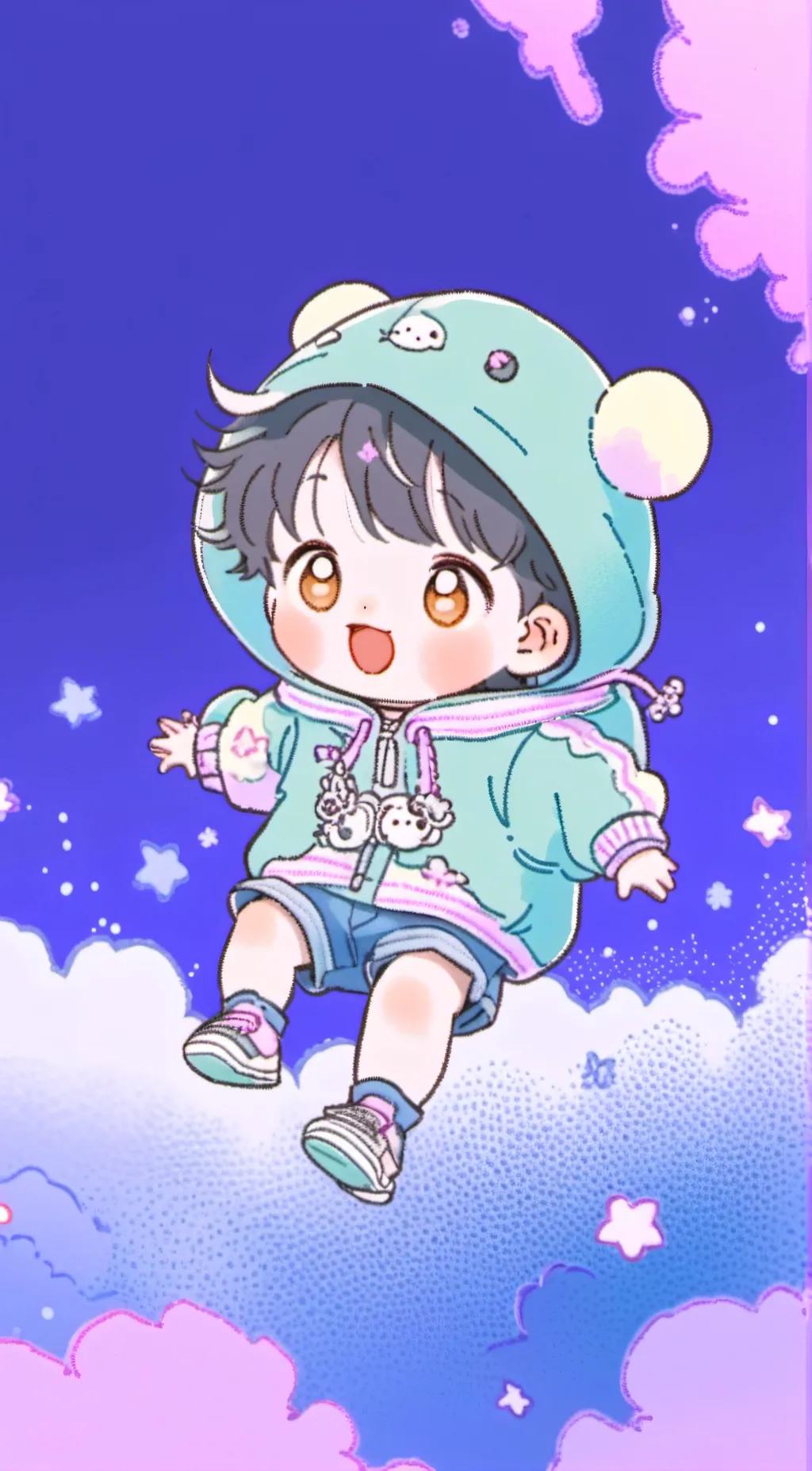 ai character: a baby background