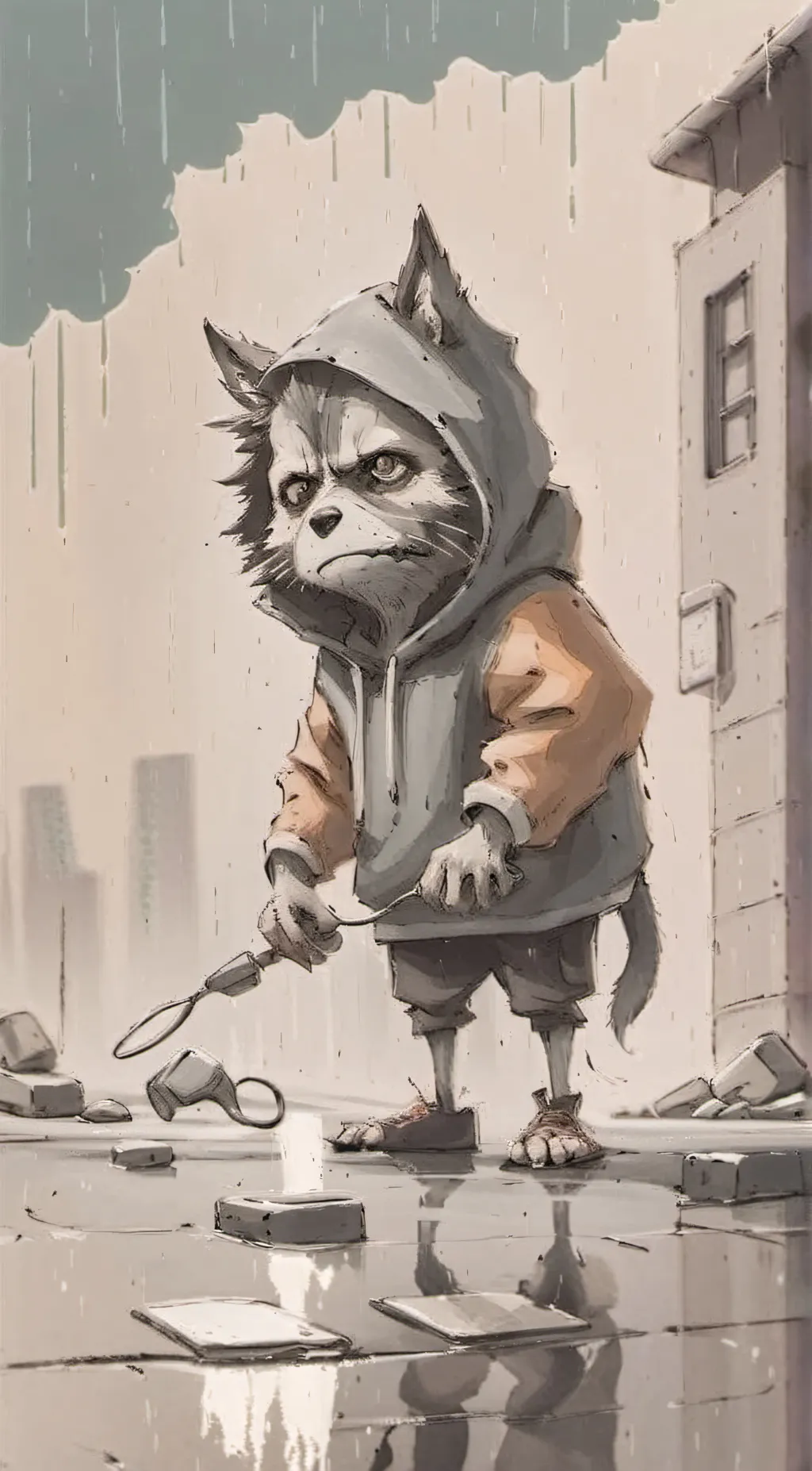 ai character: grumpy cat  background
