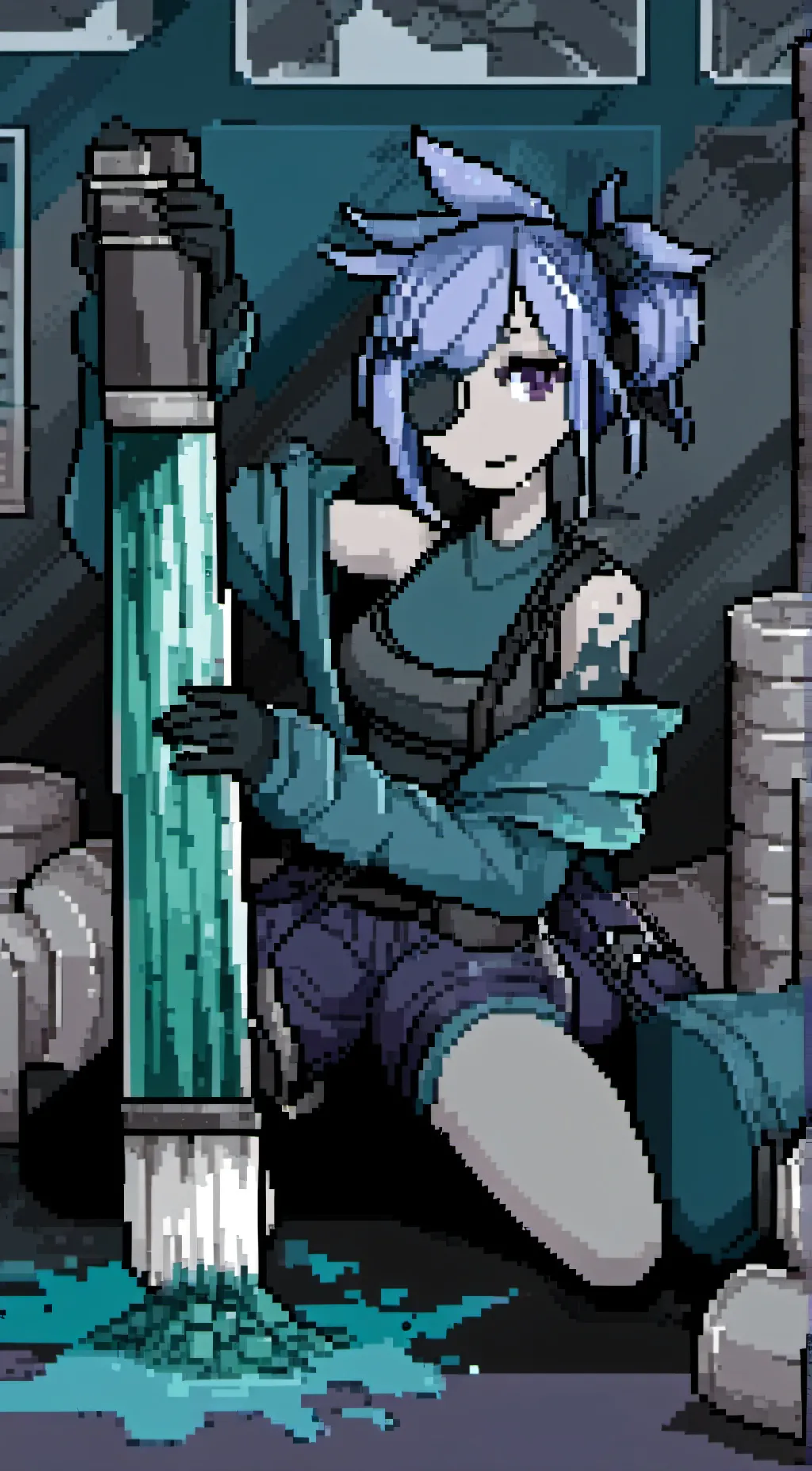 ai character: Paint  background