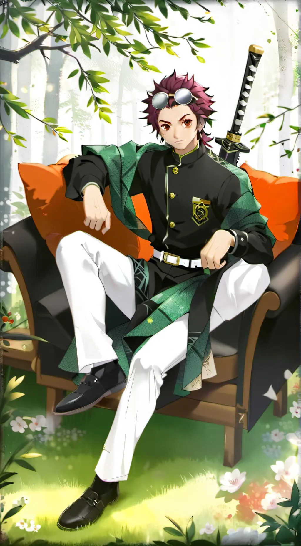 ai character: Tanjiro background