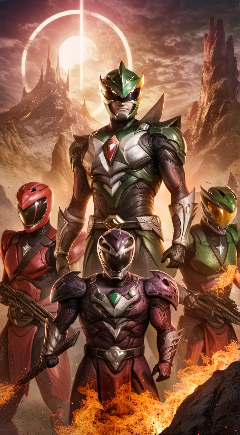ai character: the power rangers background