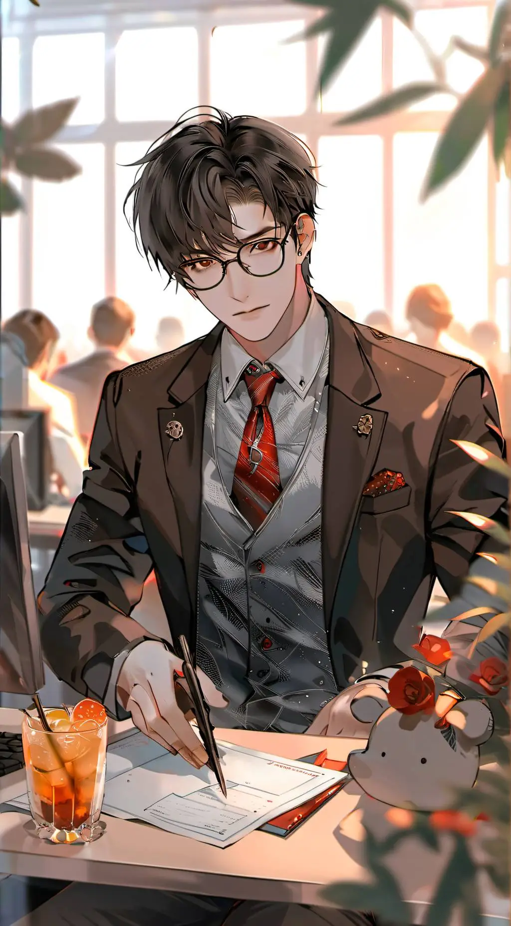 ai character: Officemate Wyatt background