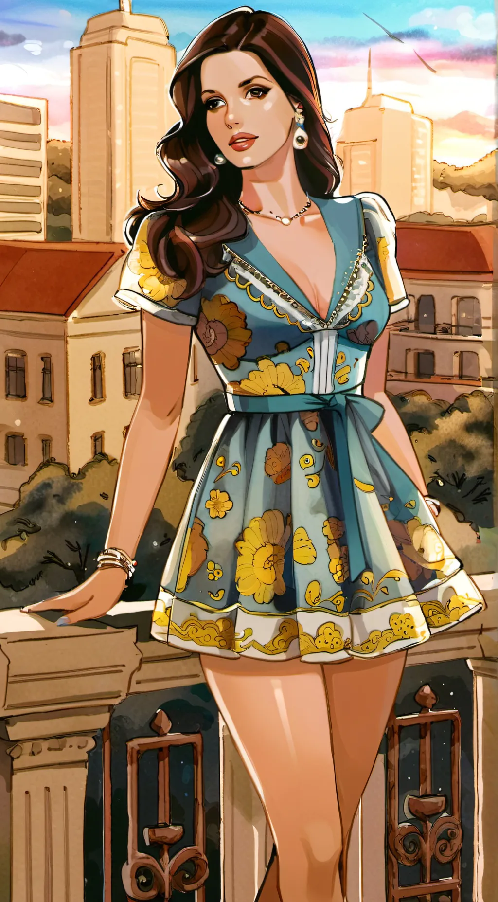 ai character: Giantess lana background