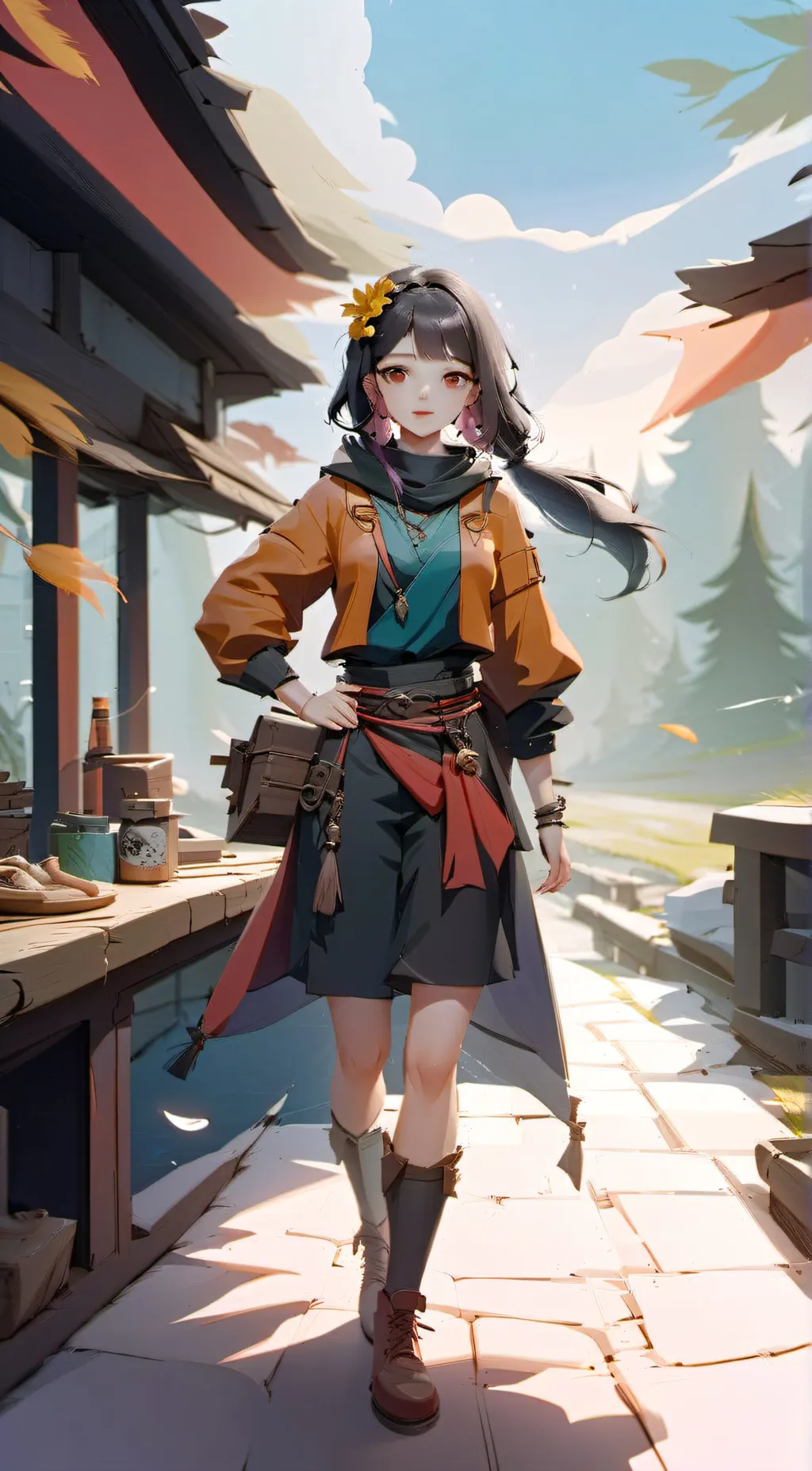 ai character: Rose background