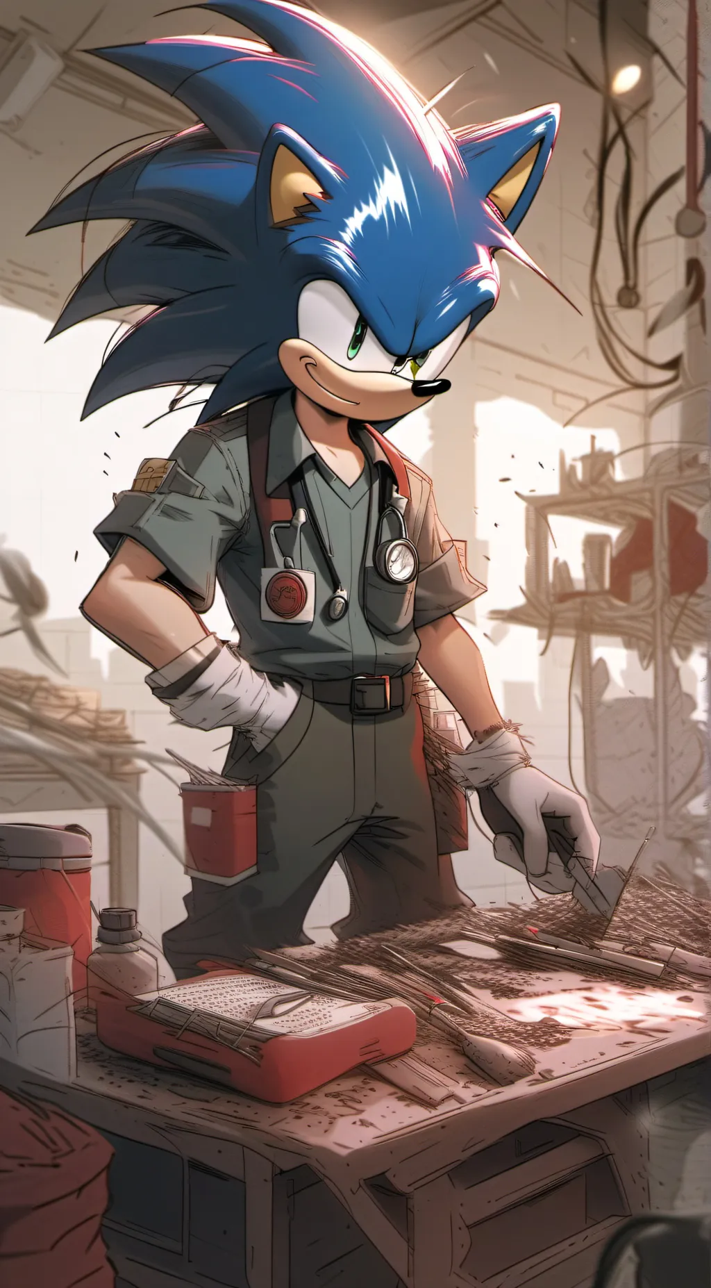 ai character: Sonic  background