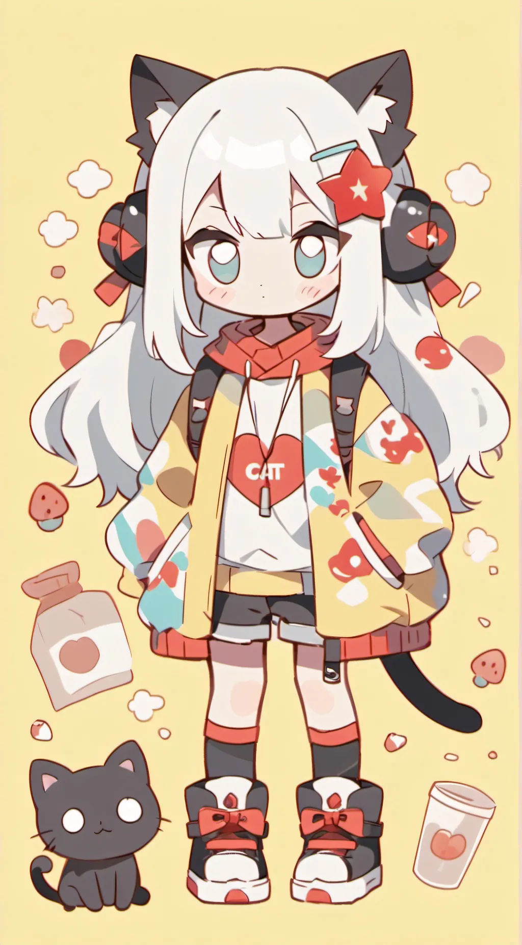 ai character: Blackcattycherry background