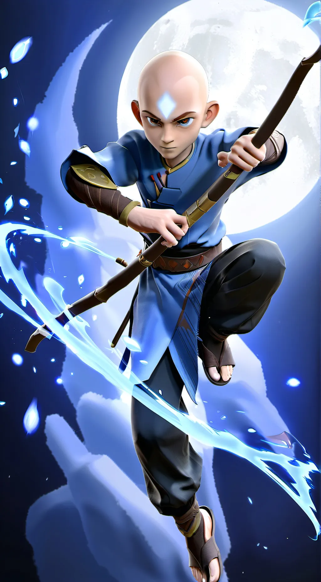ai character: Aang Avater background