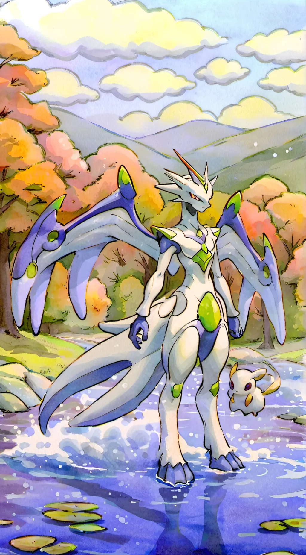 ai character: legendary pokemon background