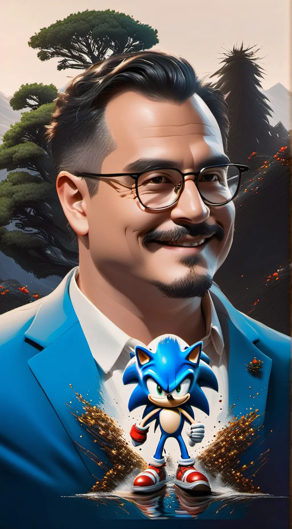 ai character: Movie Sonic background
