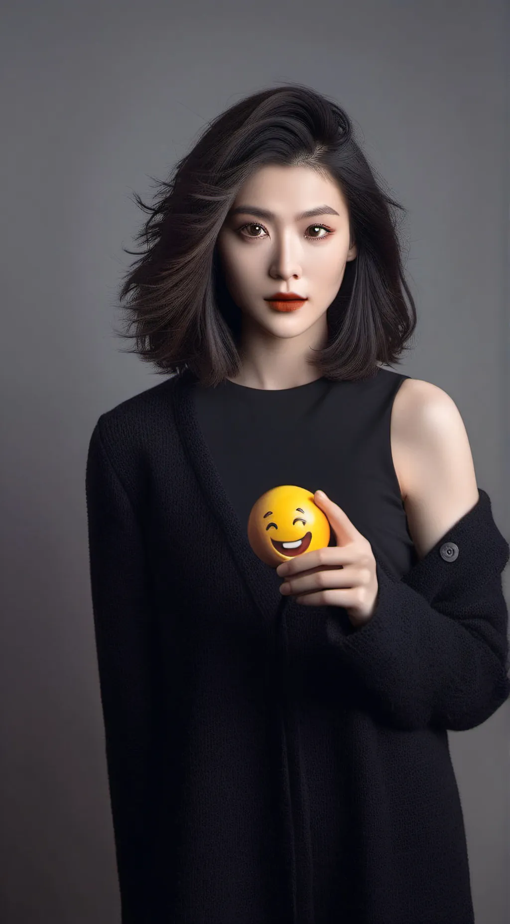 ai character: emoji girl background