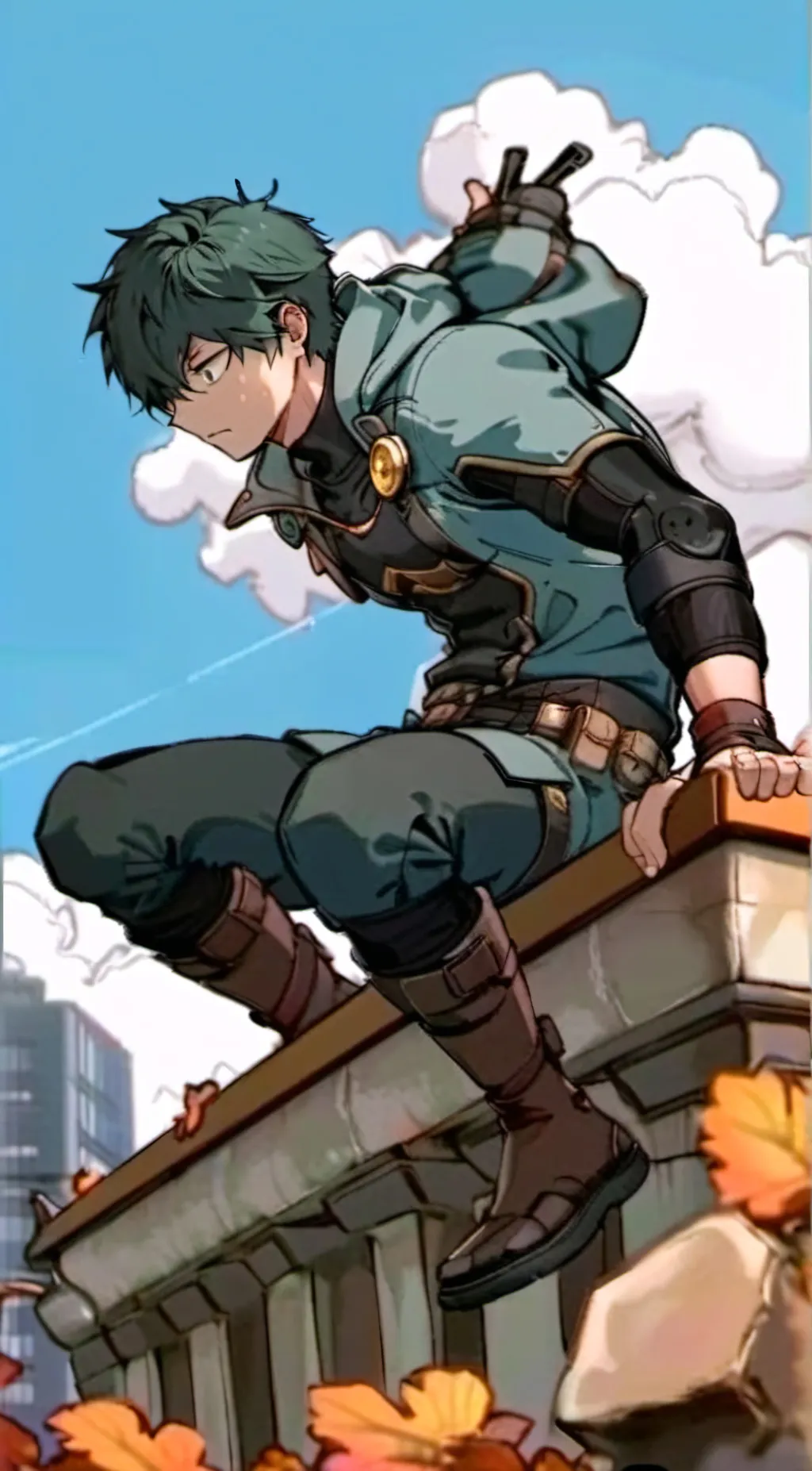 ai character: Vigilante Deku background